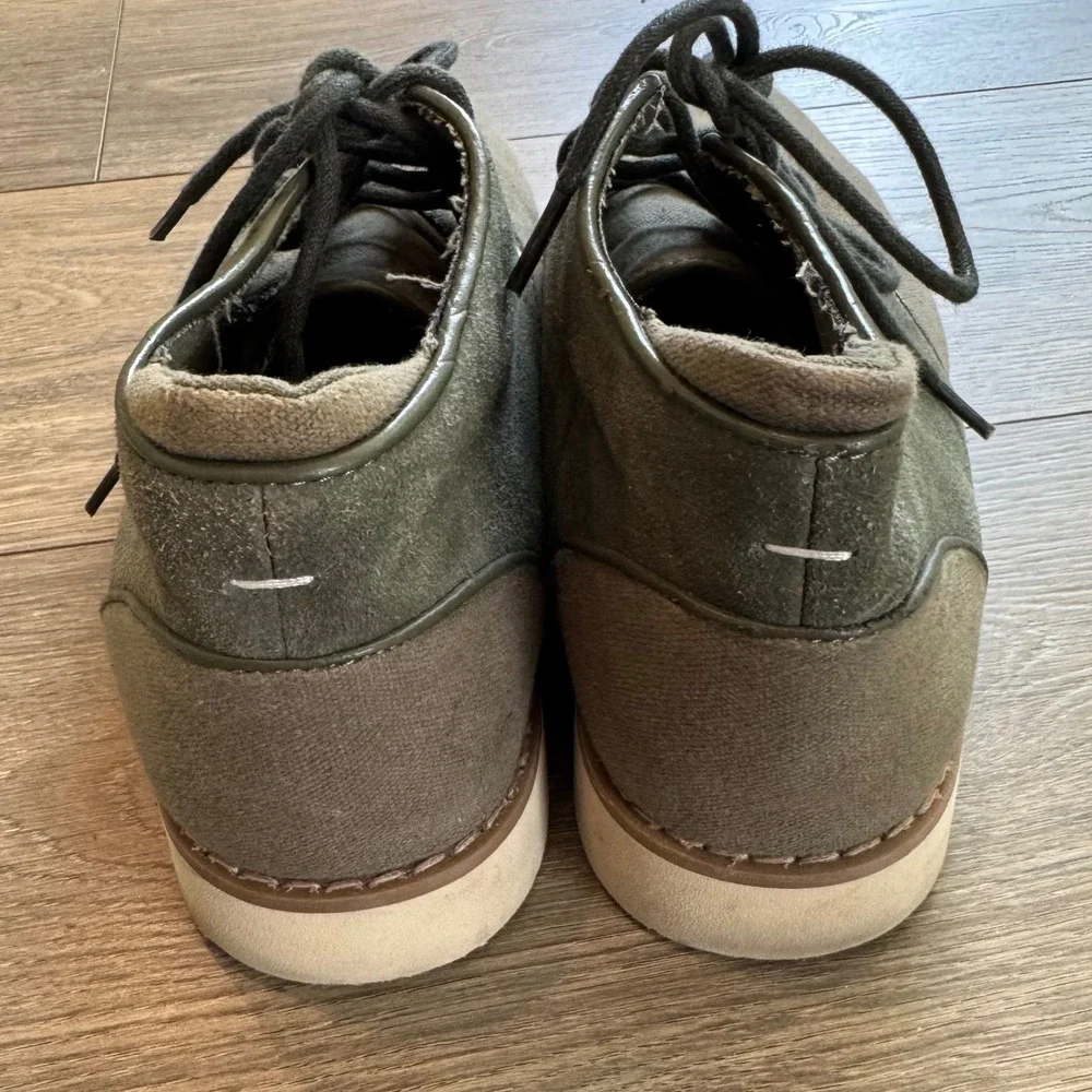 Generic Surplus Dom Sud Mens Olive Green Canvas Suede Chukka Boots Vibram Sole 9